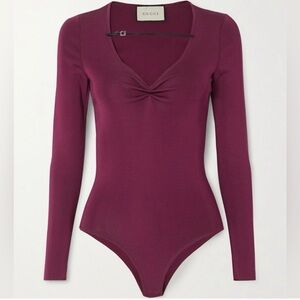 Gucci Women's Rich Purple Long Sleeve Bodysuit